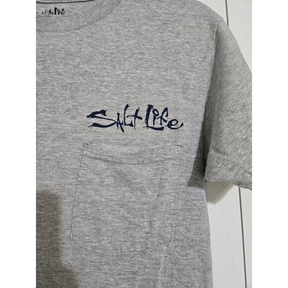 Salt life small unisex grey tshirt - Picture 2 of 7